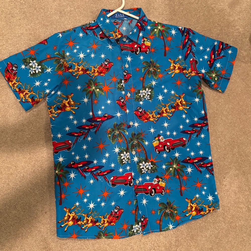 SSLR Boys Collection Santa and his reindeer Print Shirt
